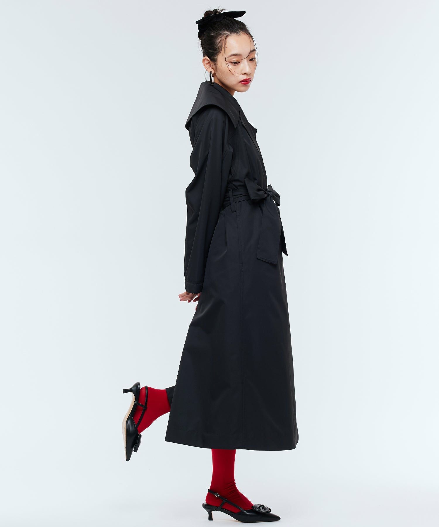 ☆美品☆N°21 ビッグロゴ トレンチコート ウィメンズ 40 BLK sakishimatokyo トレンチコート コート 入学式 卒業式 「新色追加
