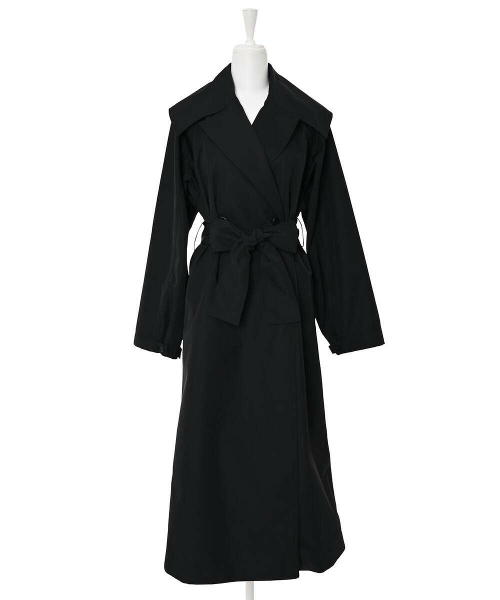 ☆美品☆N°21 ビッグロゴ トレンチコート ウィメンズ 40 BLK sakishimatokyo トレンチコート コート 入学式 卒業式 「新色追加