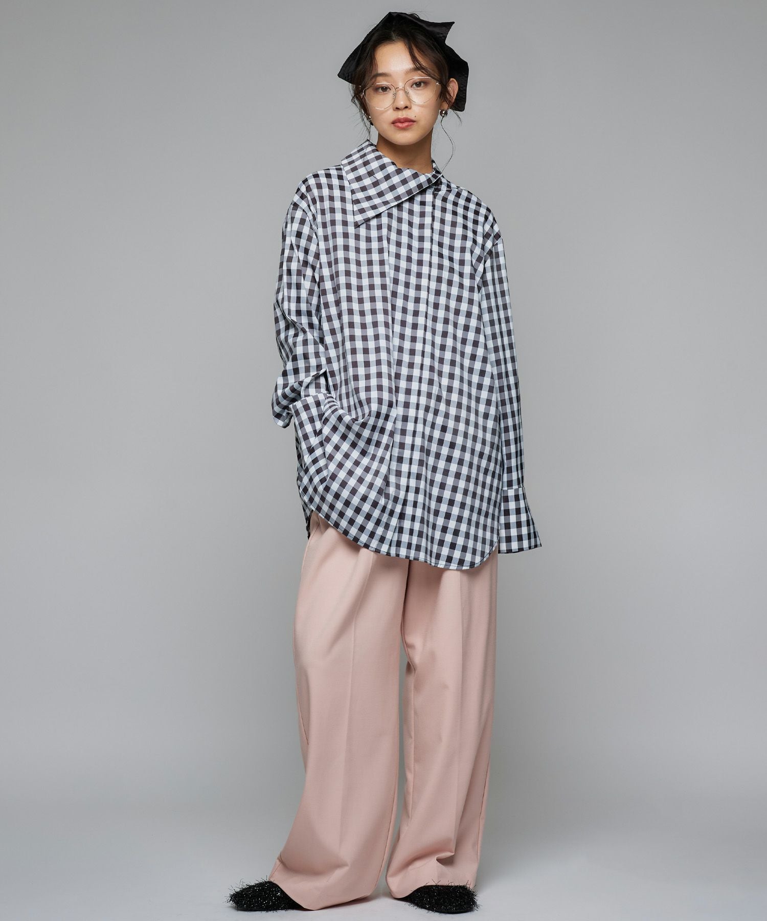 ナルシス/チェックペプラム Narcissusデザインチェックシャツ | Narcissus WEB STORE