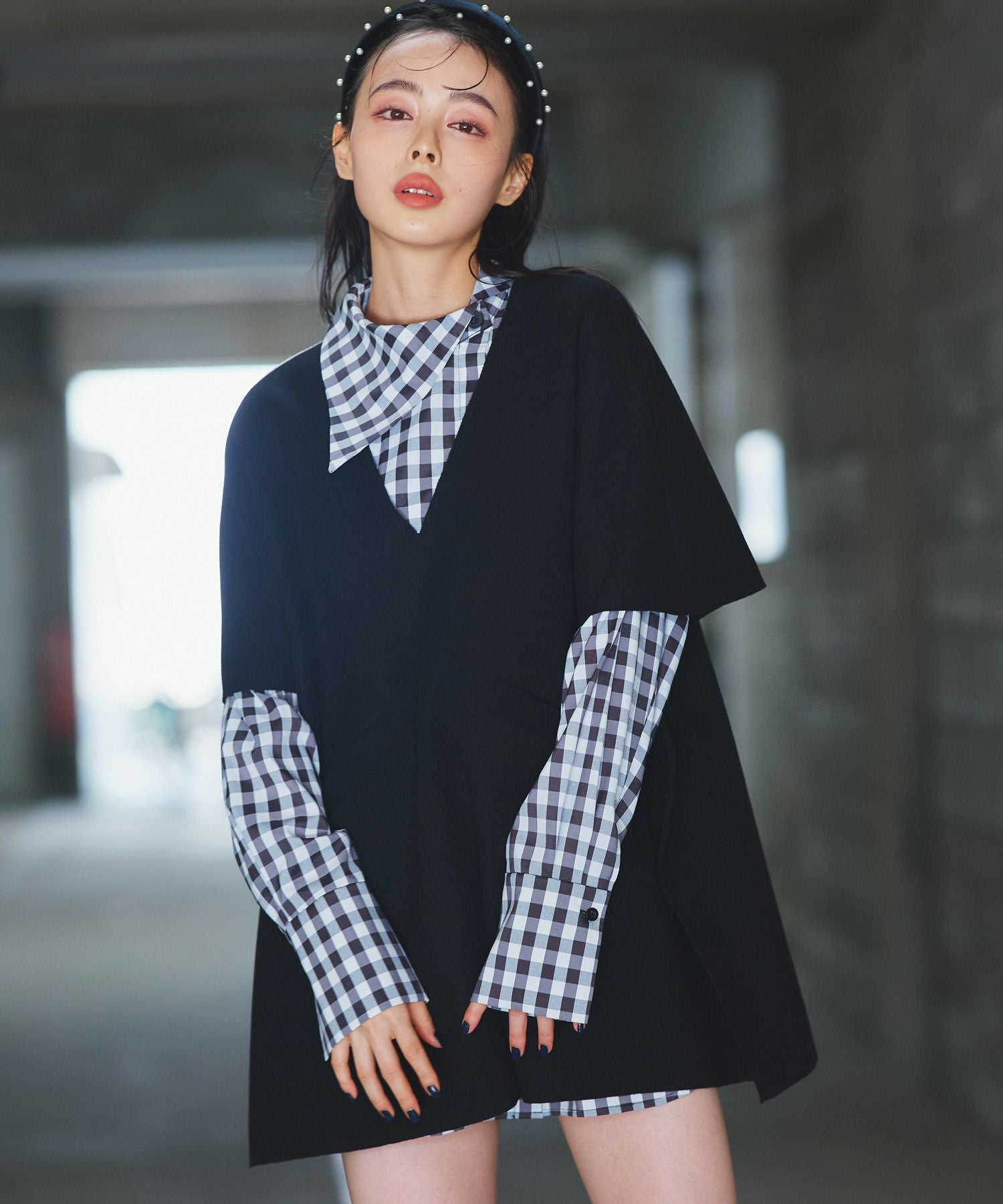 ナルシス/チェックペプラム Narcissusデザインチェックシャツ | Narcissus WEB STORE
