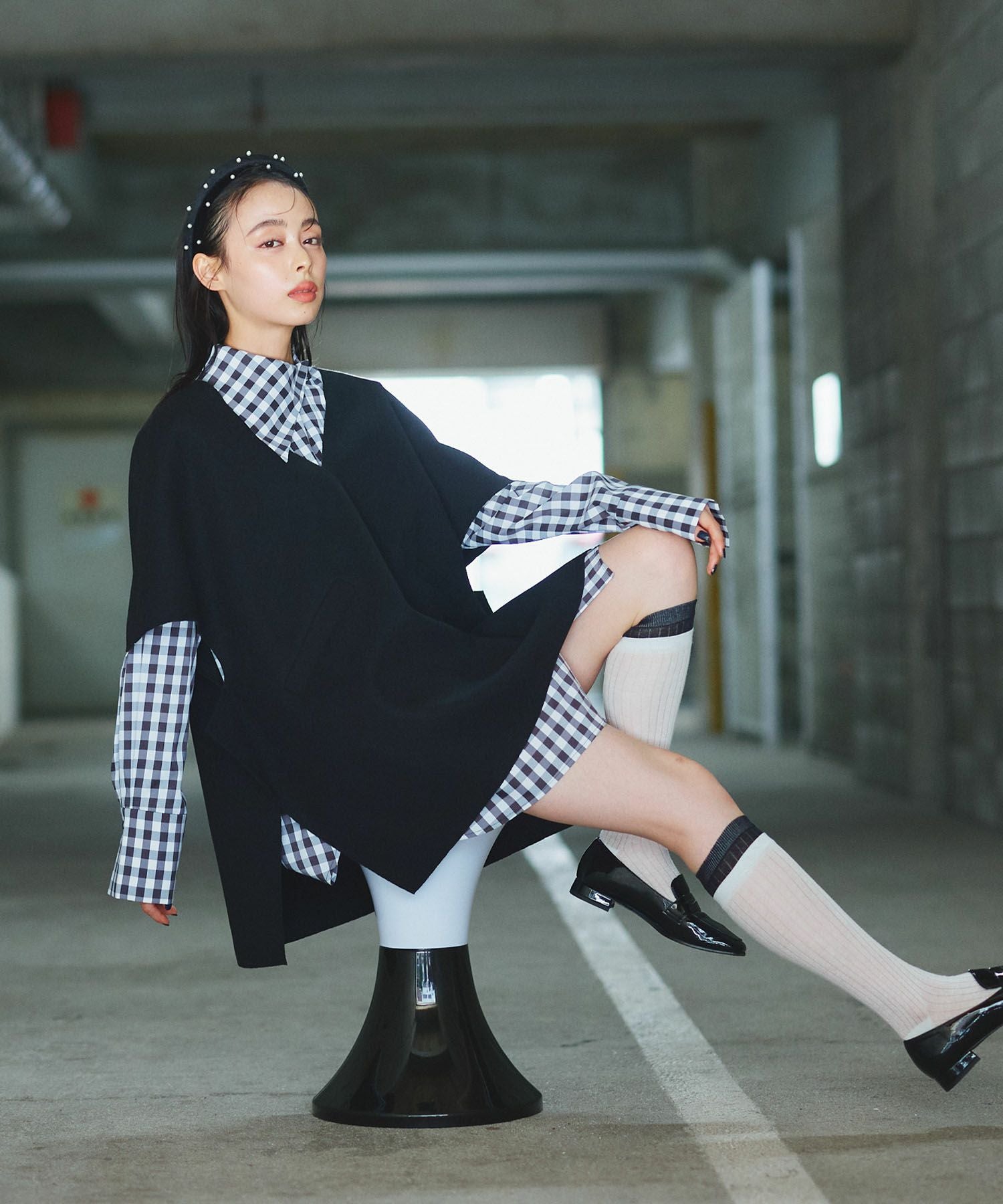 ナルシス/チェックペプラム Narcissusデザインチェックシャツ | Narcissus WEB STORE