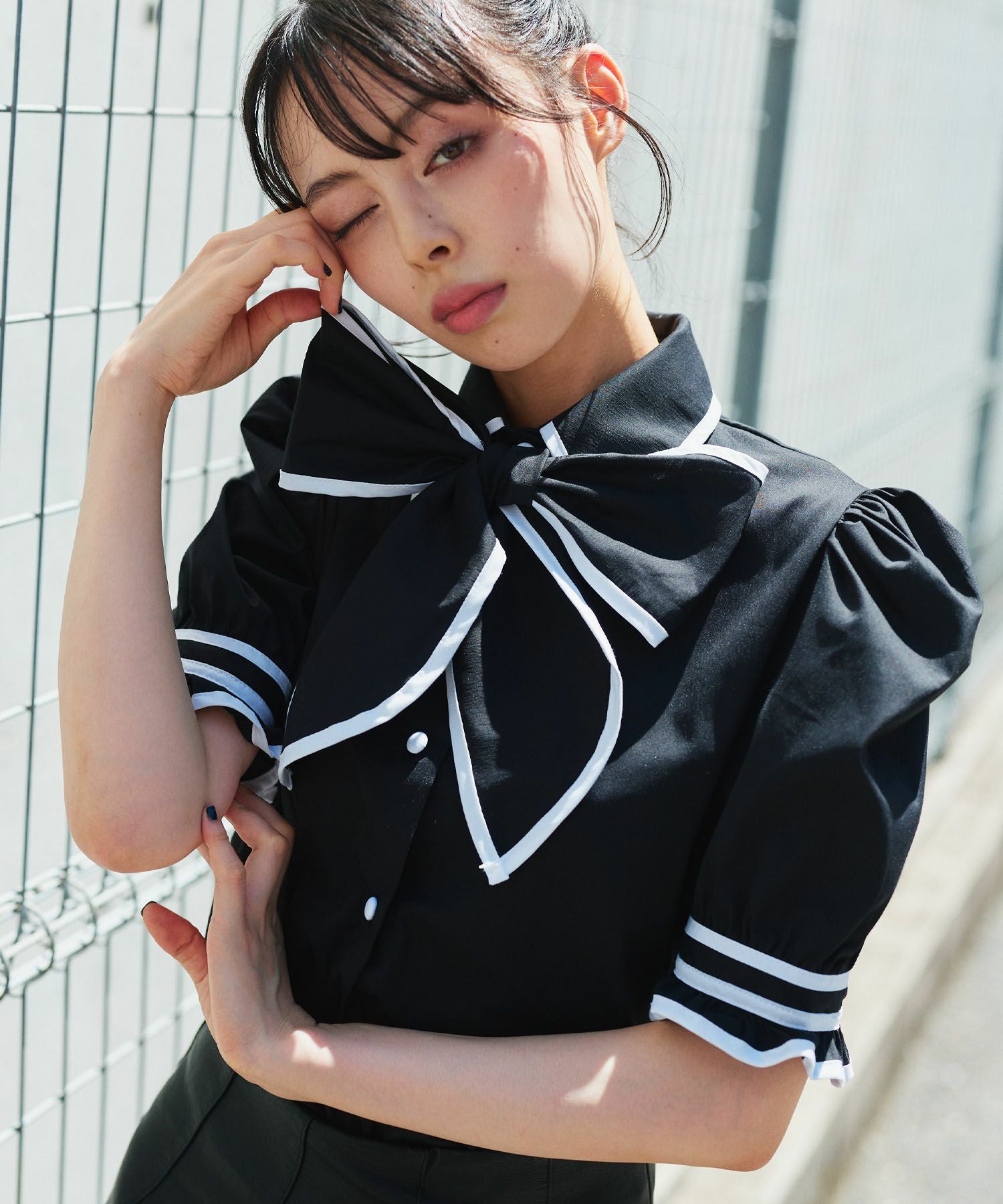 Narcissusラインリボンブラウス | Narcissus WEB STORE