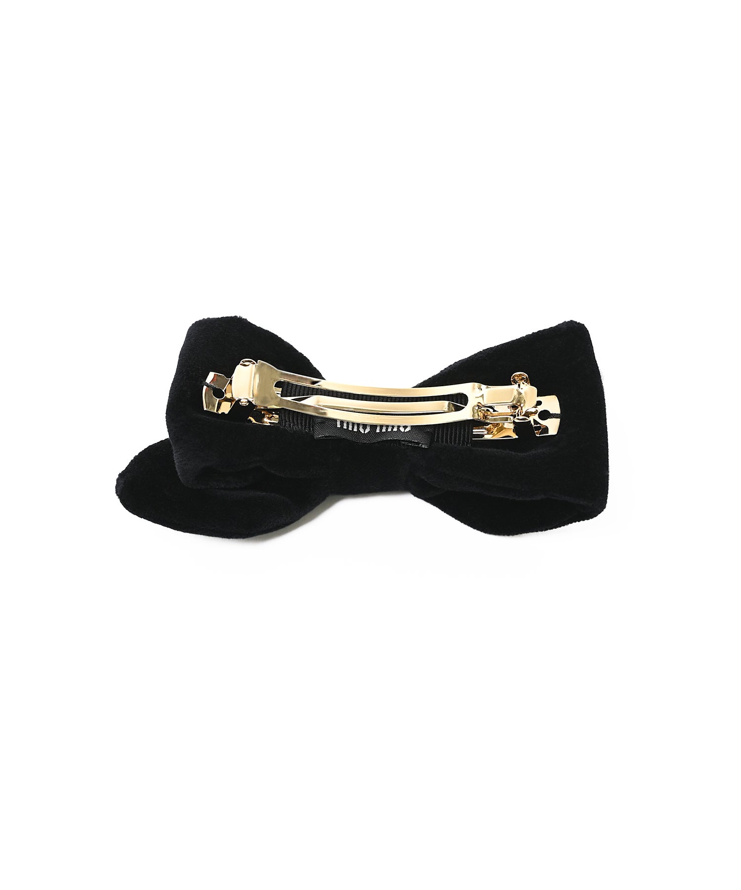 MIUMIU WOMANベルベットリボンバレッタ