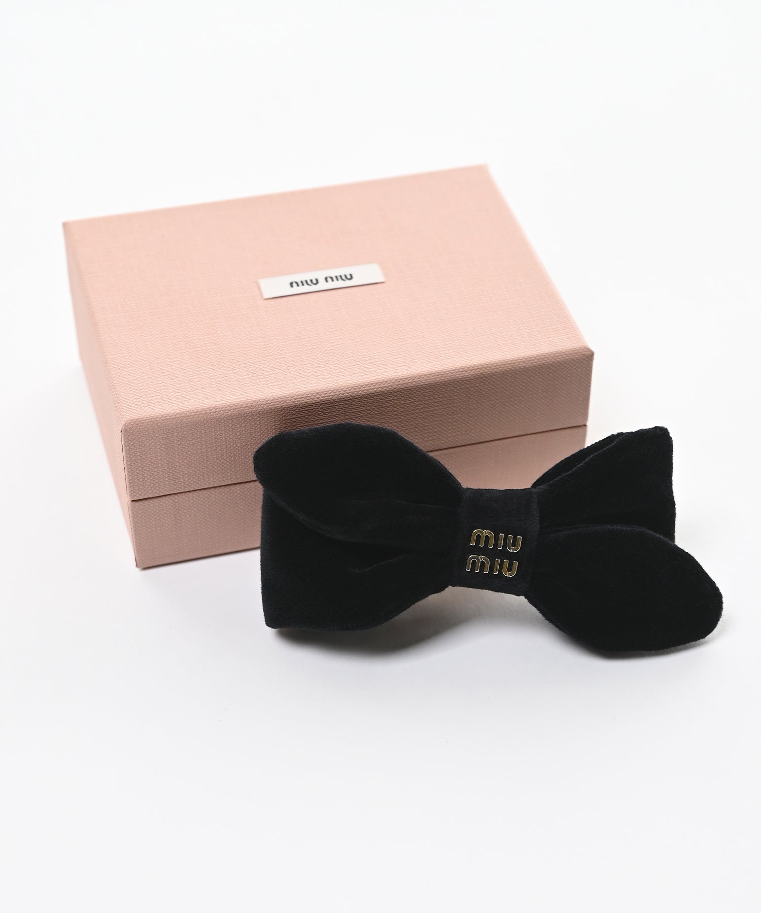 MIUMIU WOMANベルベットリボンバレッタ