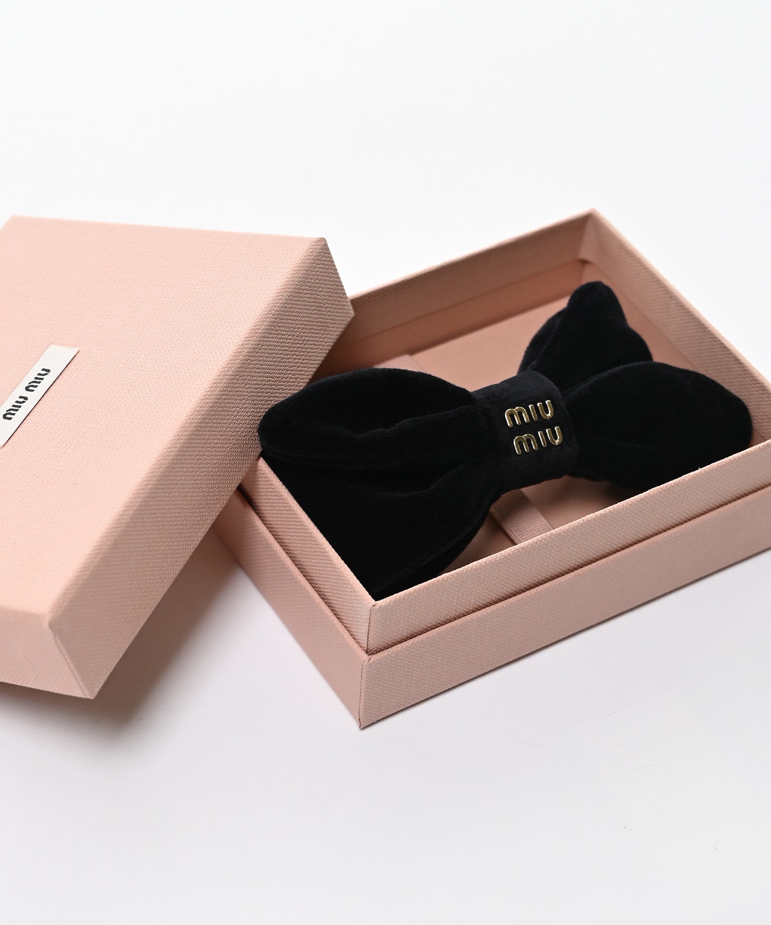 MIUMIU WOMANベルベットリボンバレッタ