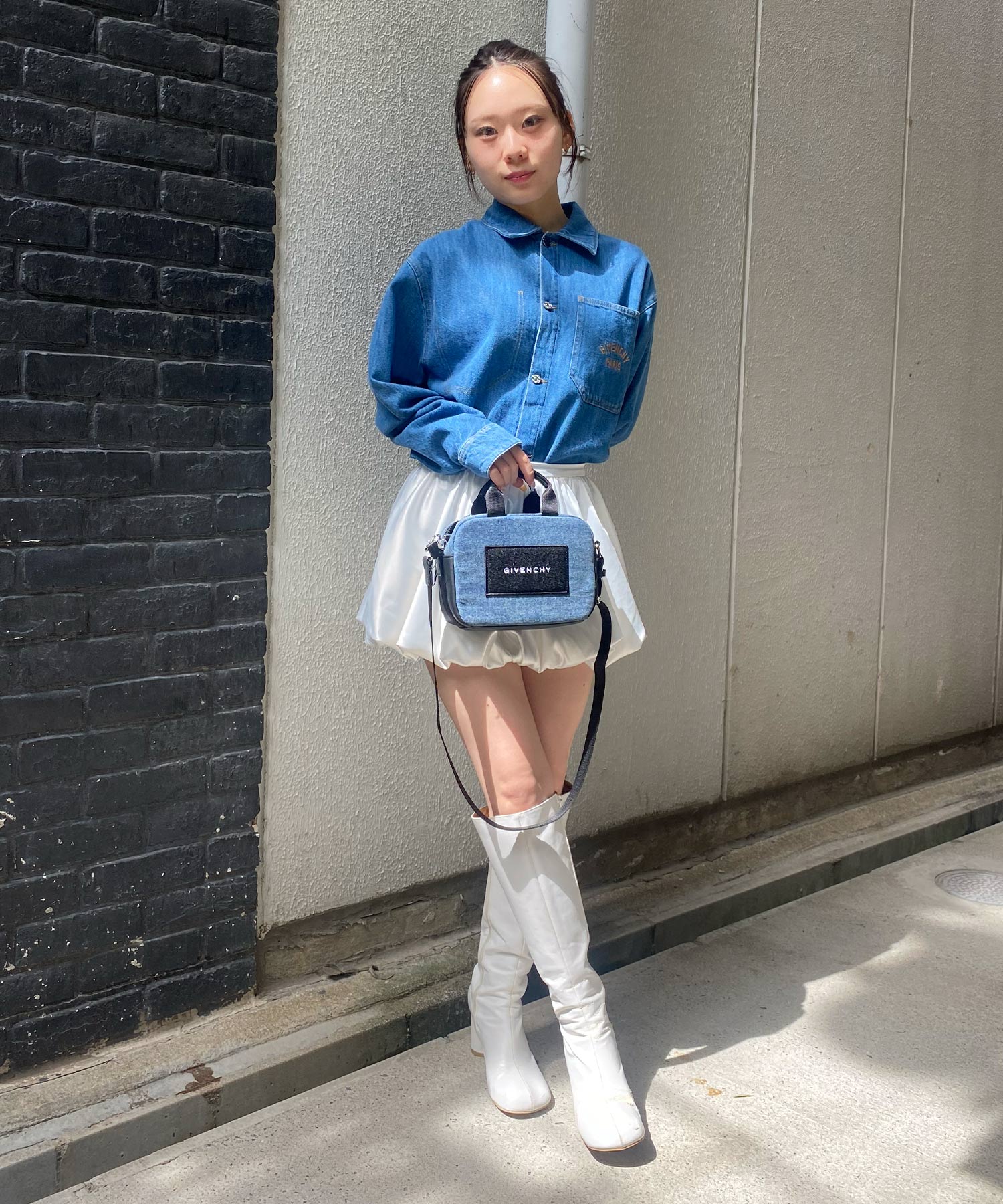 GIVENCHY KIDSデニムロゴバッグ