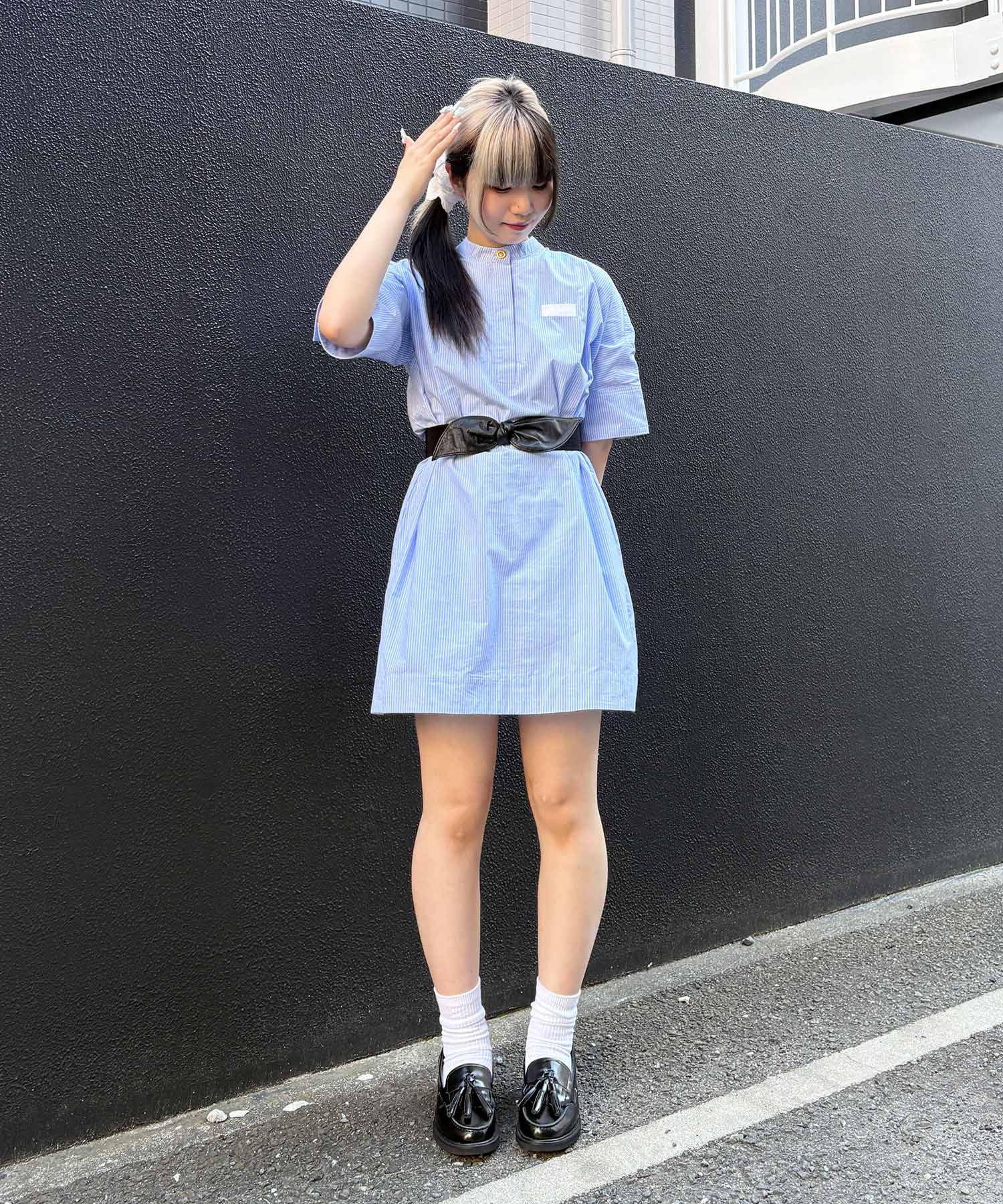 GIVENCHY KIDSストライプシャツワンピース