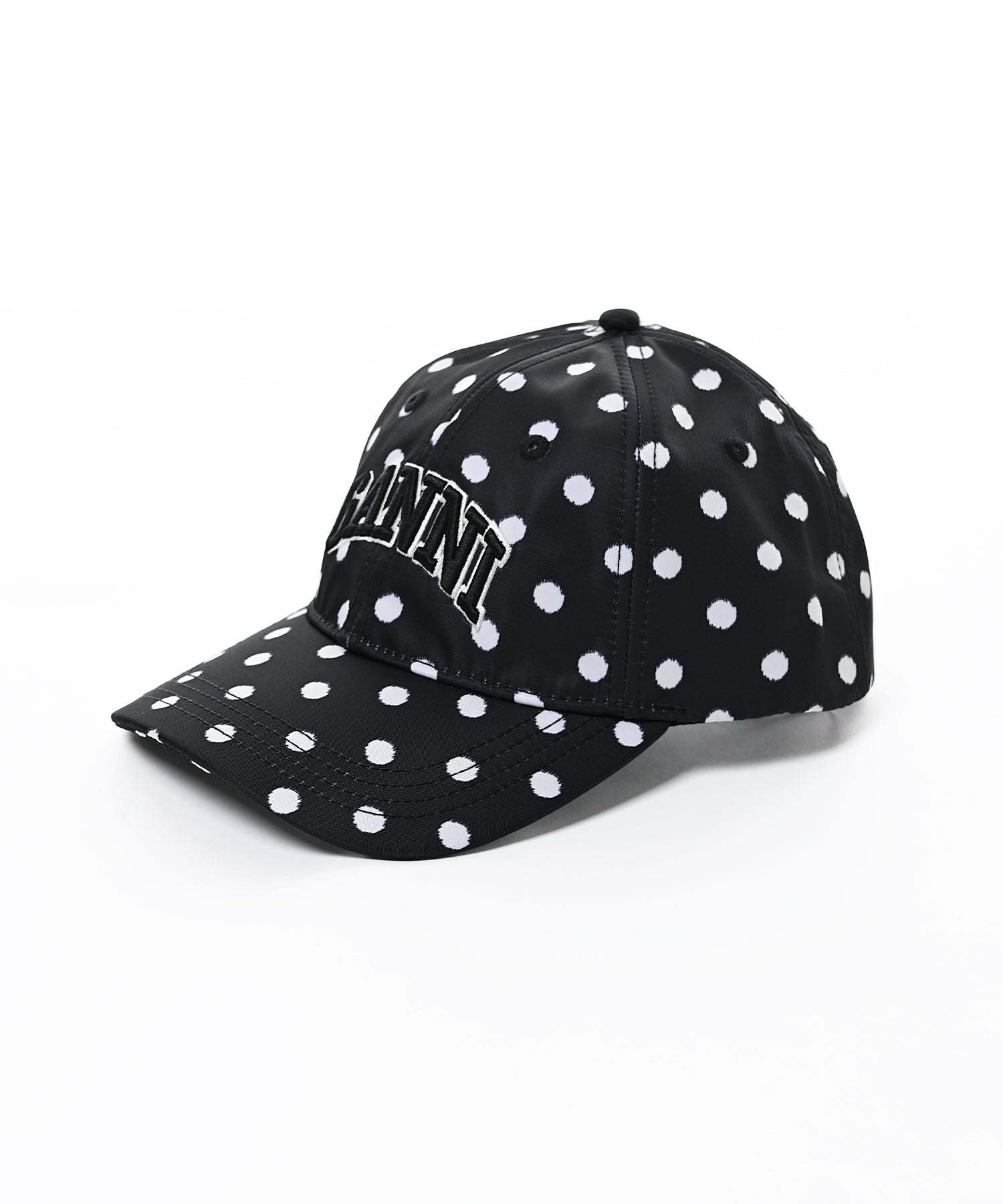 新品GANNI ドット柄 ベースボールキャップ GANNI WOMAドットロゴキャップ