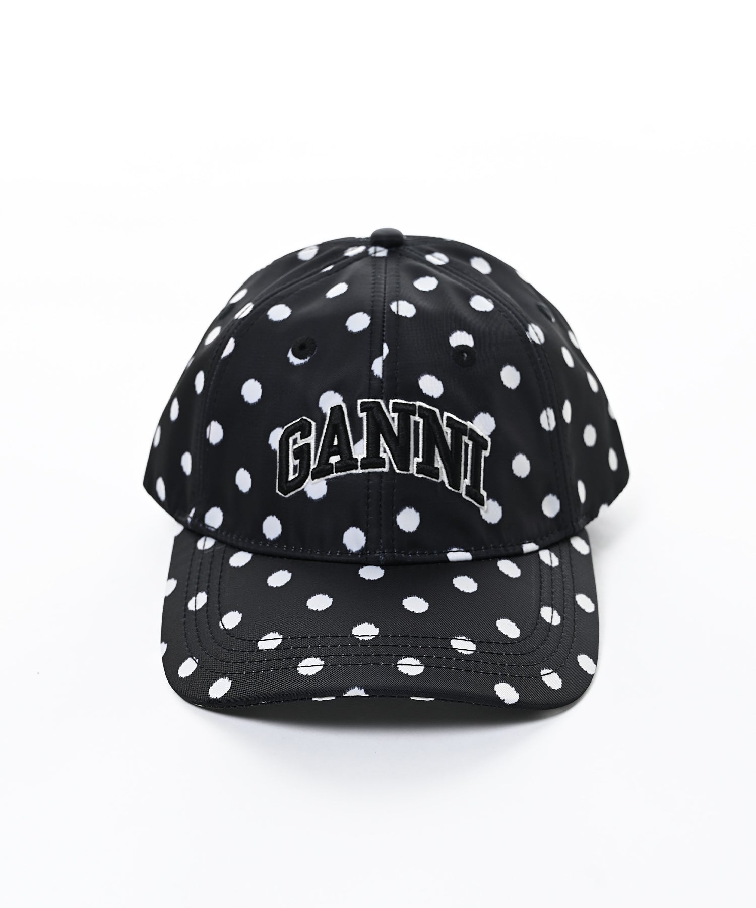 新品GANNI ドット柄 ベースボールキャップ GANNI WOMAドットロゴキャップ