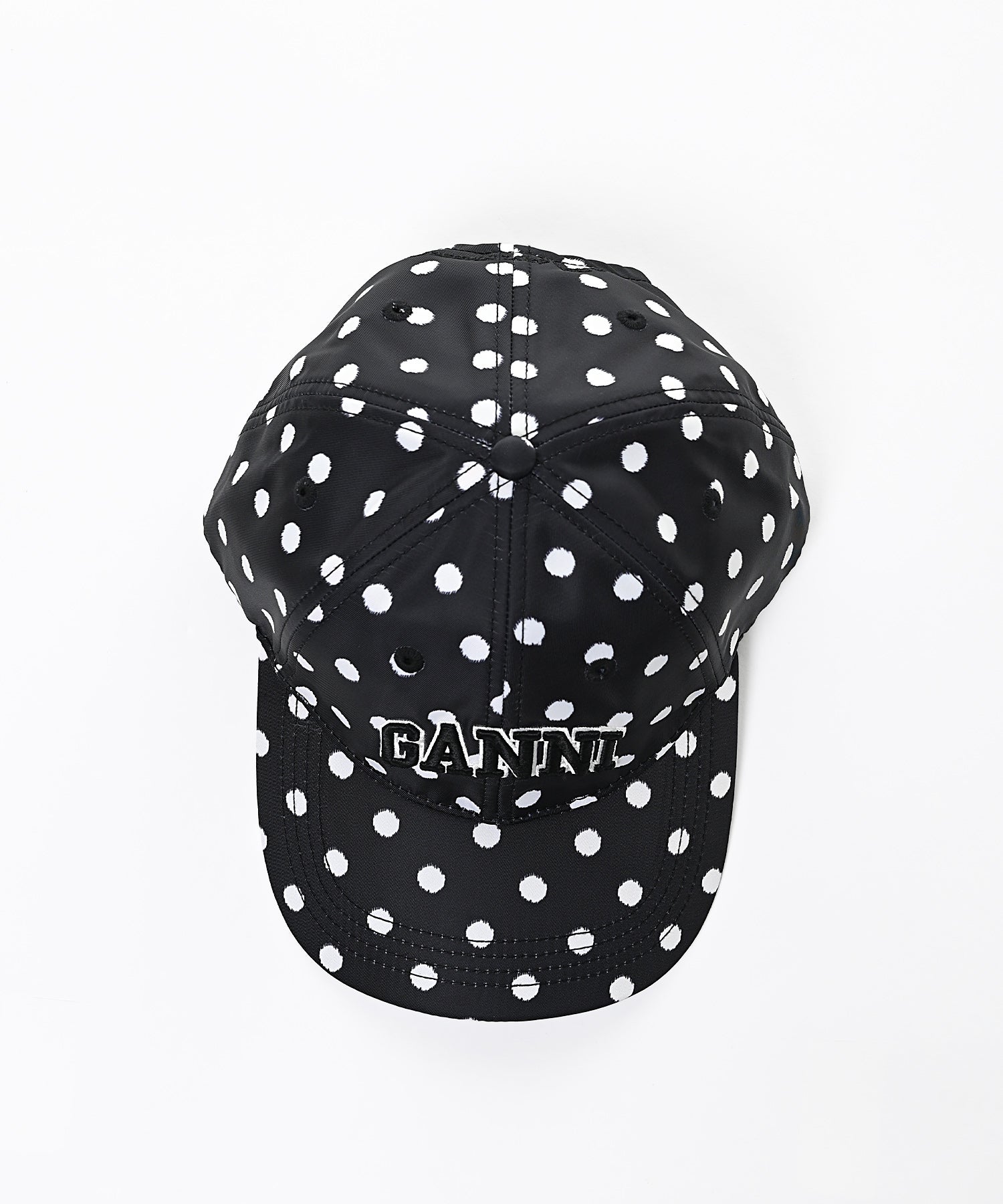 新品GANNI ドット柄 ベースボールキャップ GANNI WOMAドットロゴキャップ
