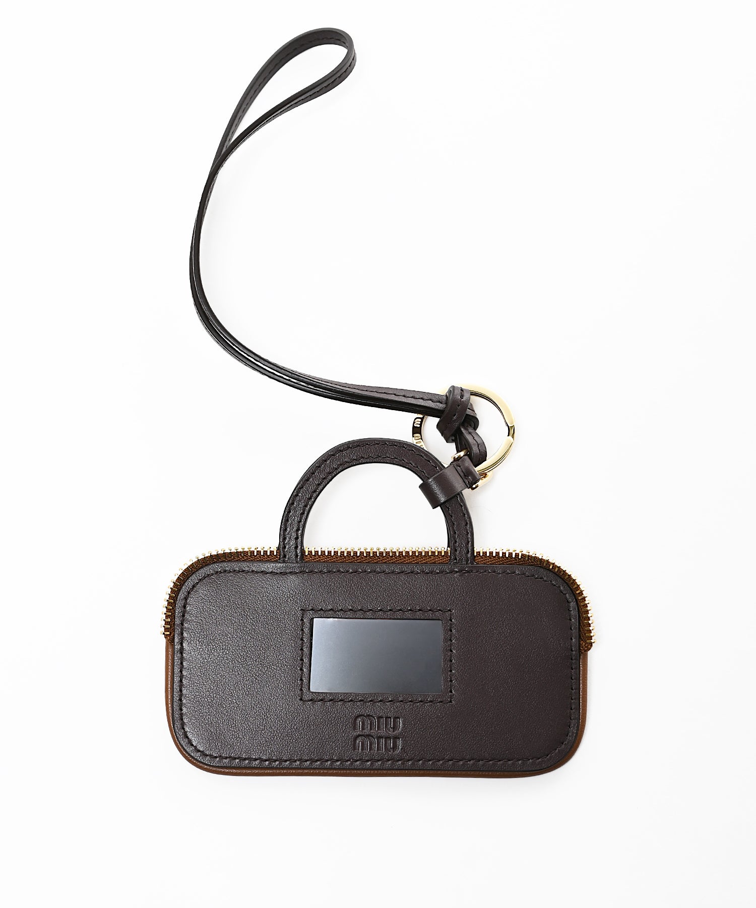 MIUMIUレザーバッグチャーム