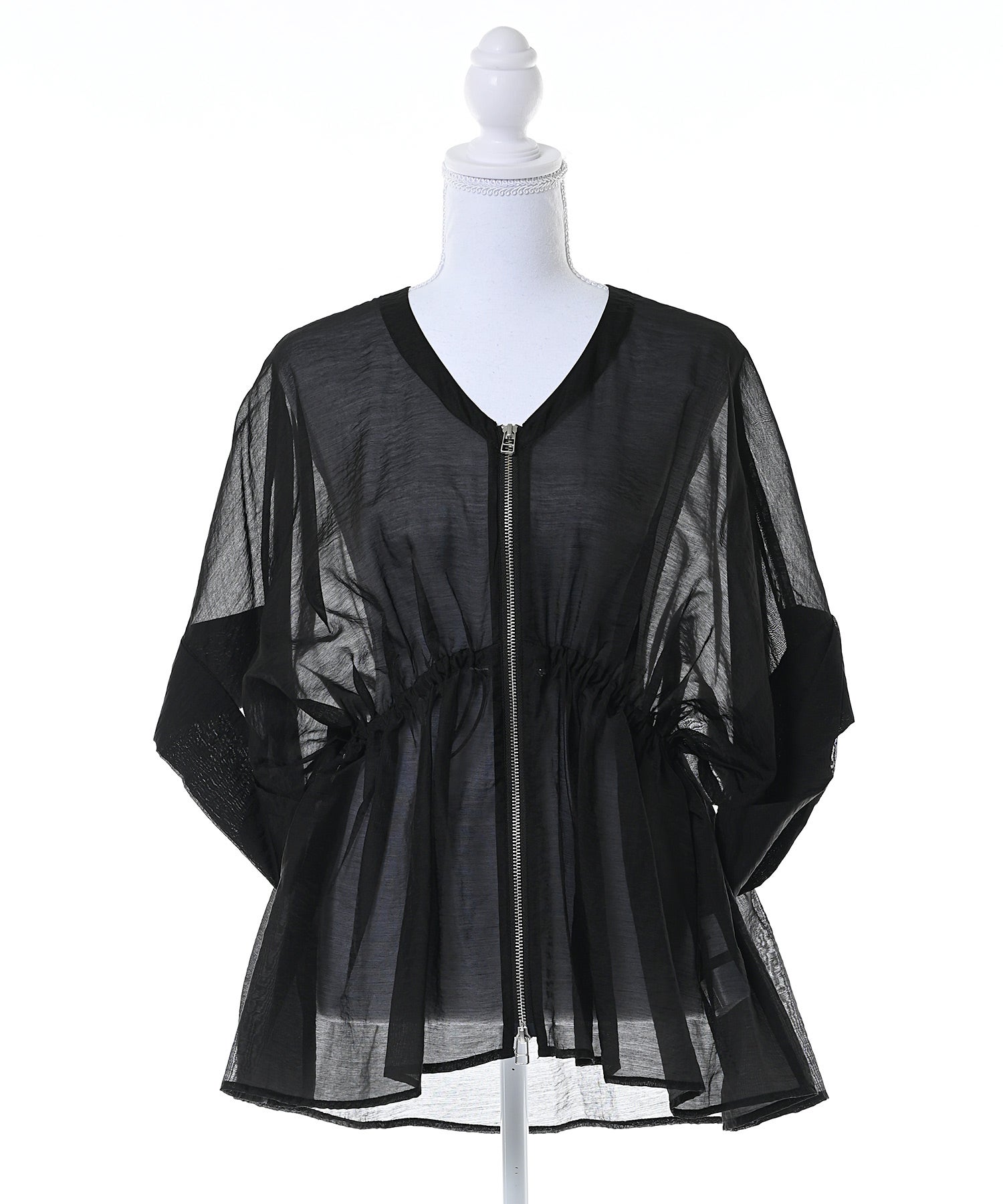 Narcissus ナルシス ボーダージップノースリ Narcissus ナルシス レディースファッション | TOPS トップス ブラウス