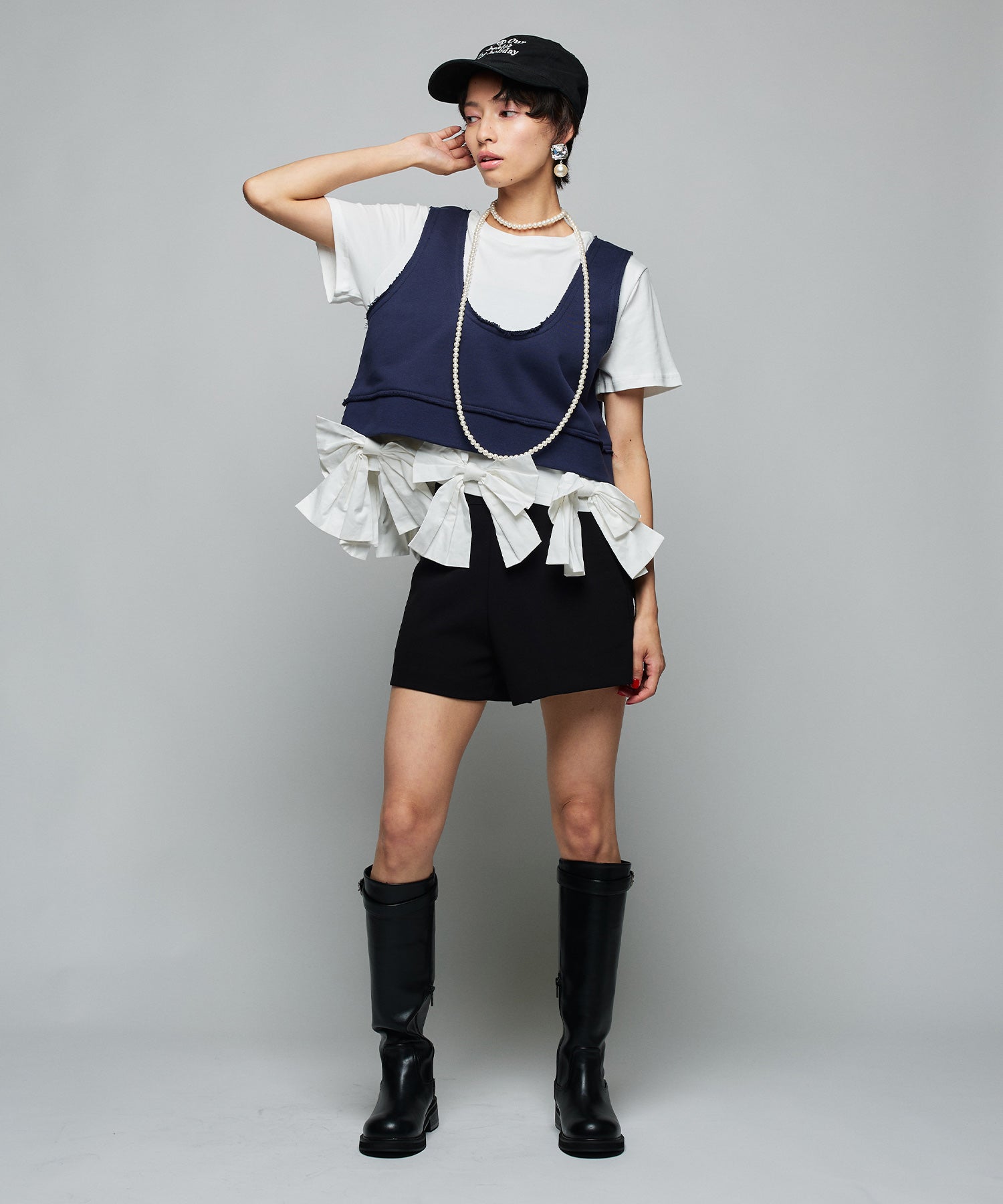 Narcissusクロップドスウェットビスチェ